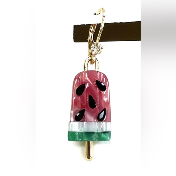 Betsey Johnson Red and Green Watermelon Earrings - Picture 16 of 16